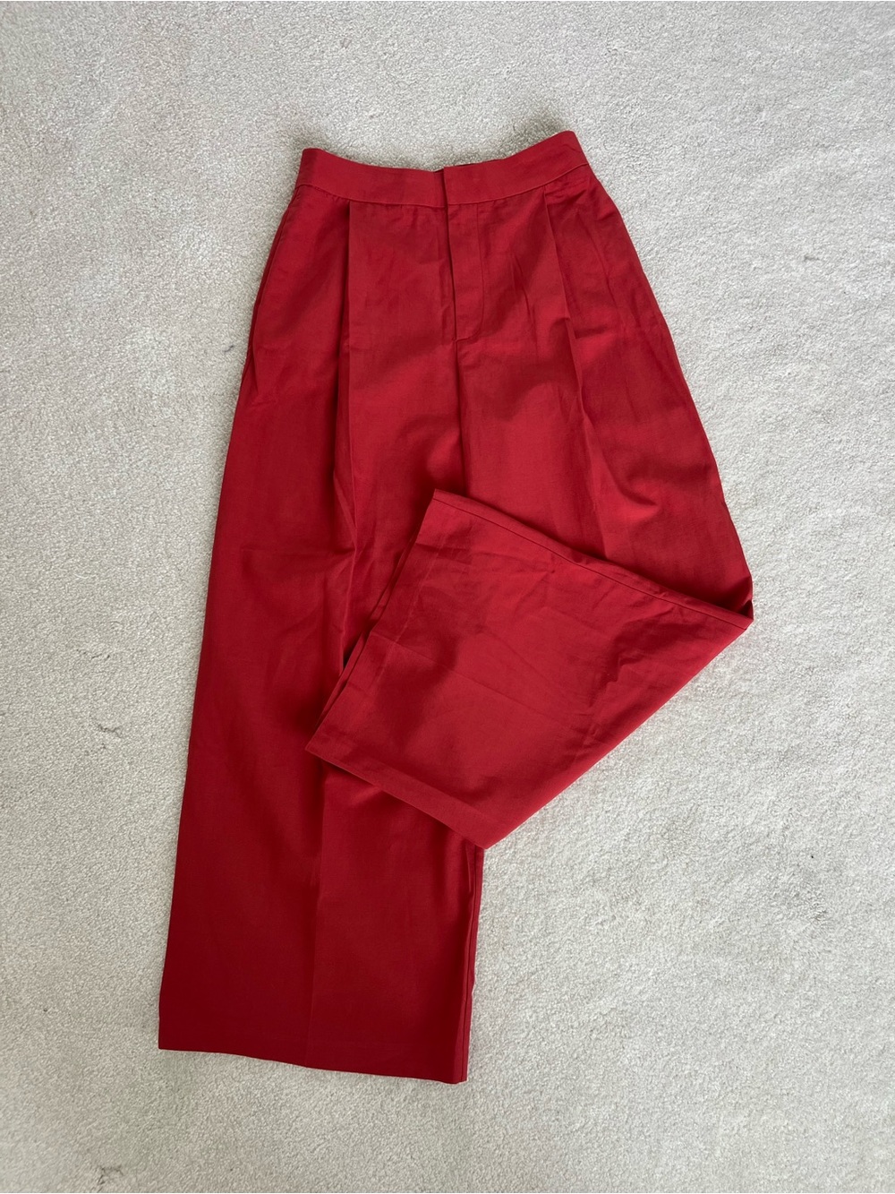 Zara Wide Leg Pants in Red